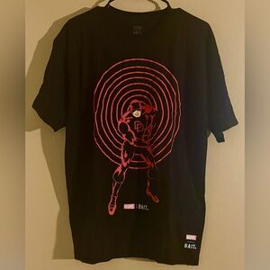 NEW! RARE COLLAB, MARVEL x BAIT DAREDEVIL SENSORY TEE - PUFF PRINT